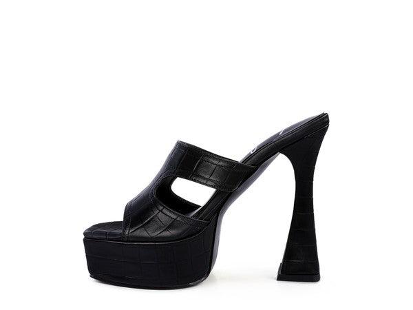 PDA High Heel Platform Croc Sandals