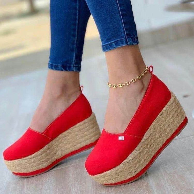 New platform platform canvas shoes