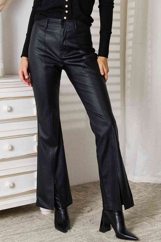 Kancan Slit Flare Leg Pants