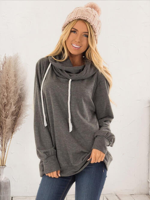 Drawstring Long Sleeve Hoodie