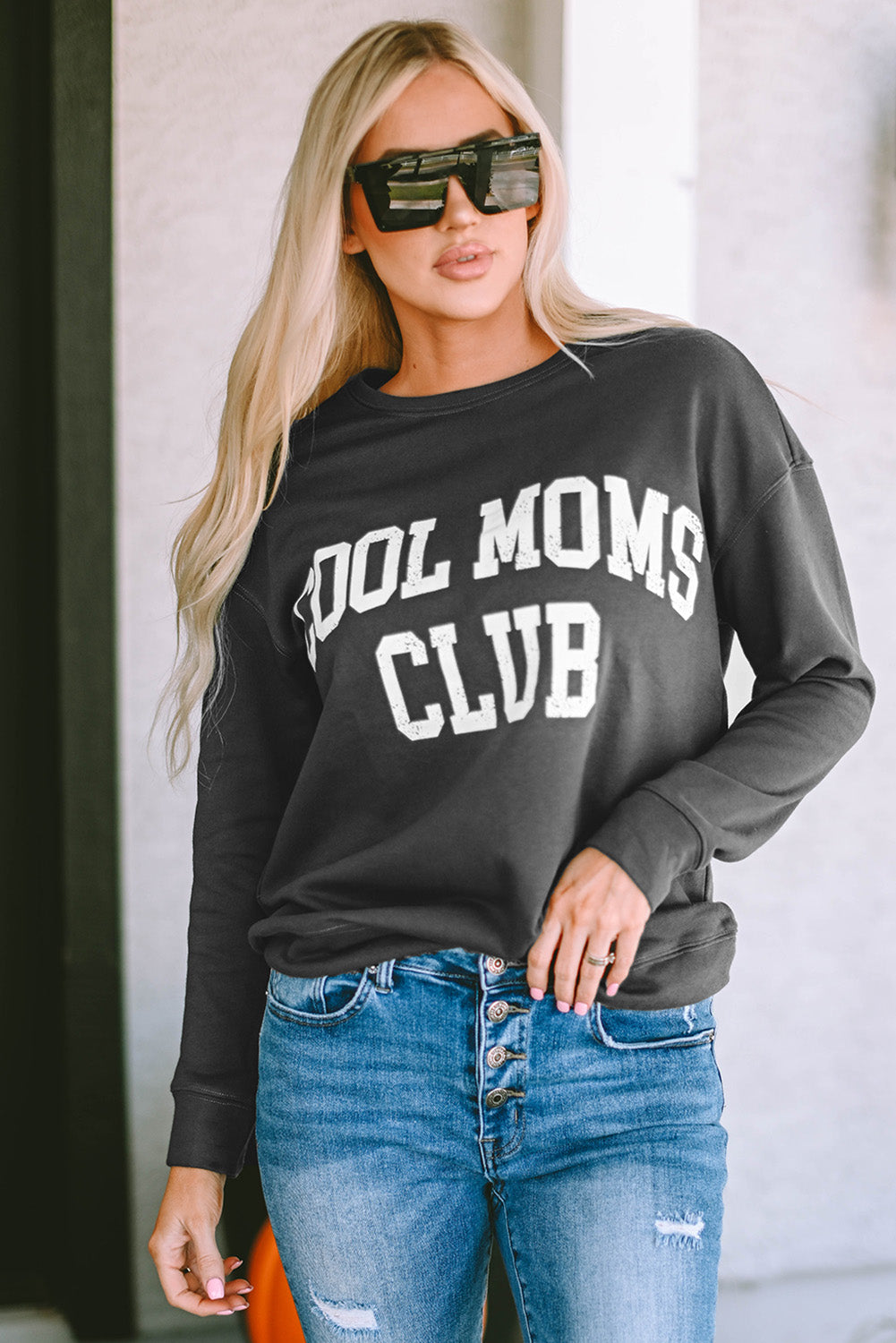 COOL MOM CLUB Round Neck Short Sleeve Sweatshirt