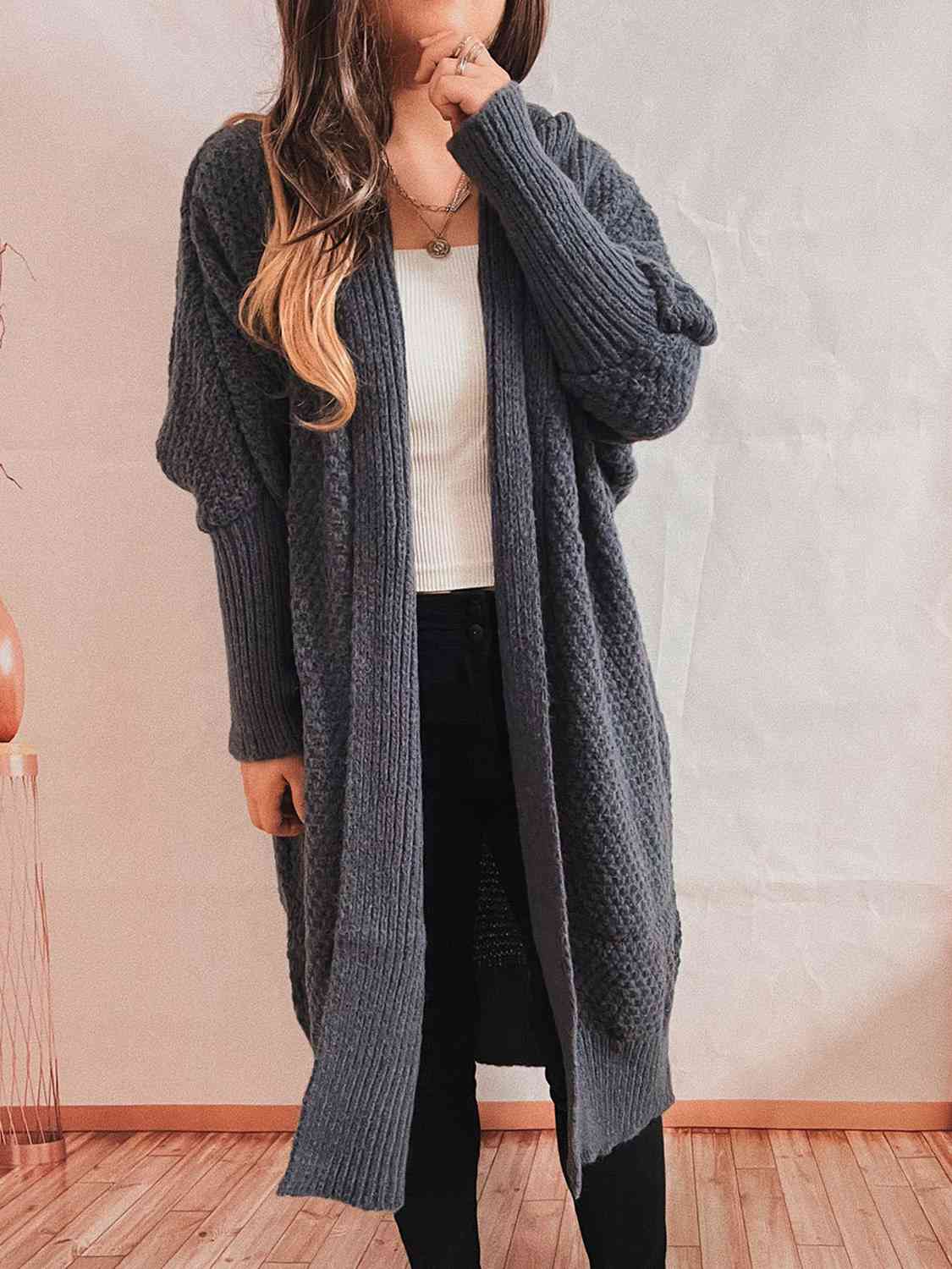 Open Front Longline Cardigan